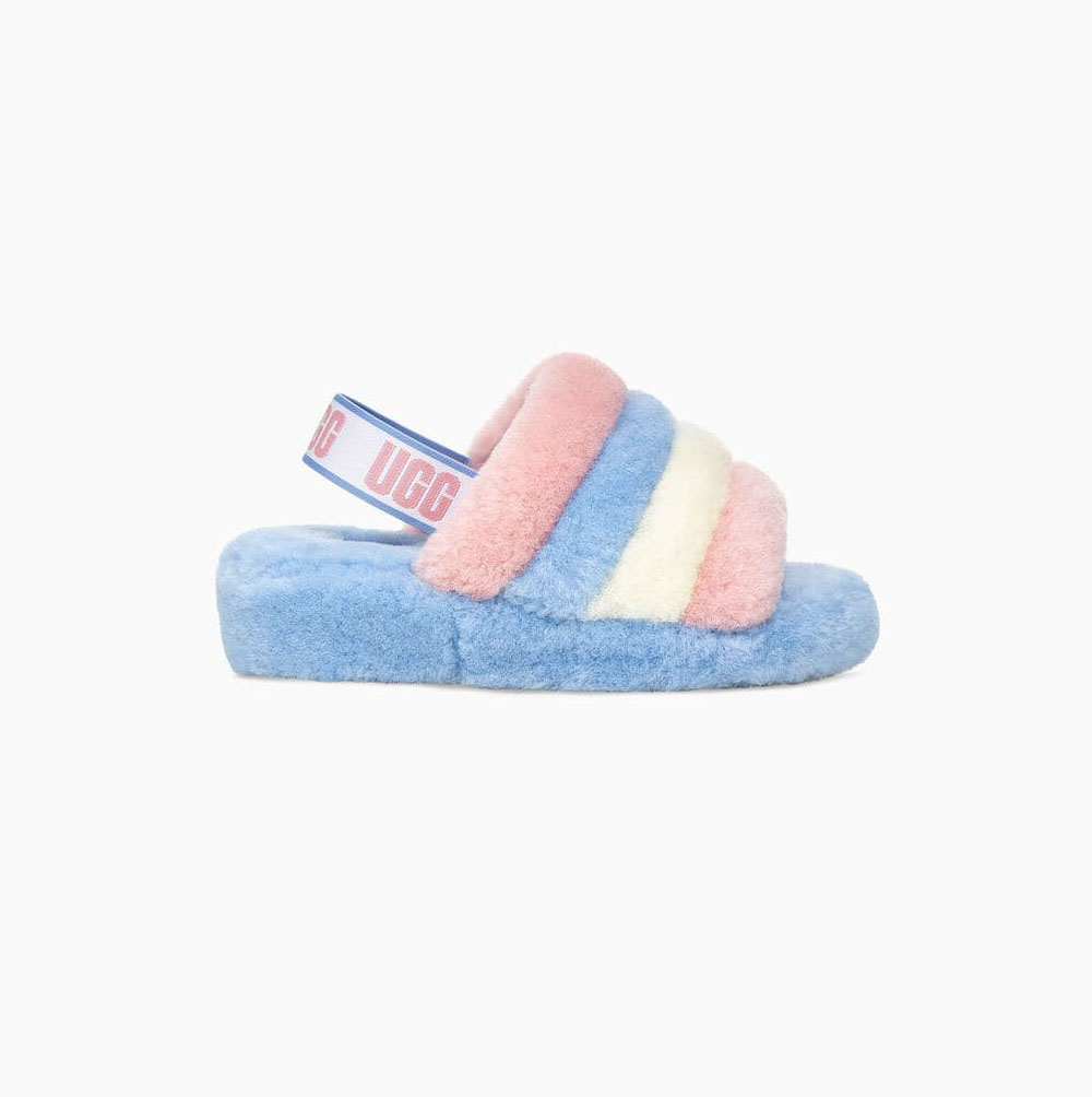 UGG Pride Fluff Yeah Stripes Slides for Women (GDBQ12897)